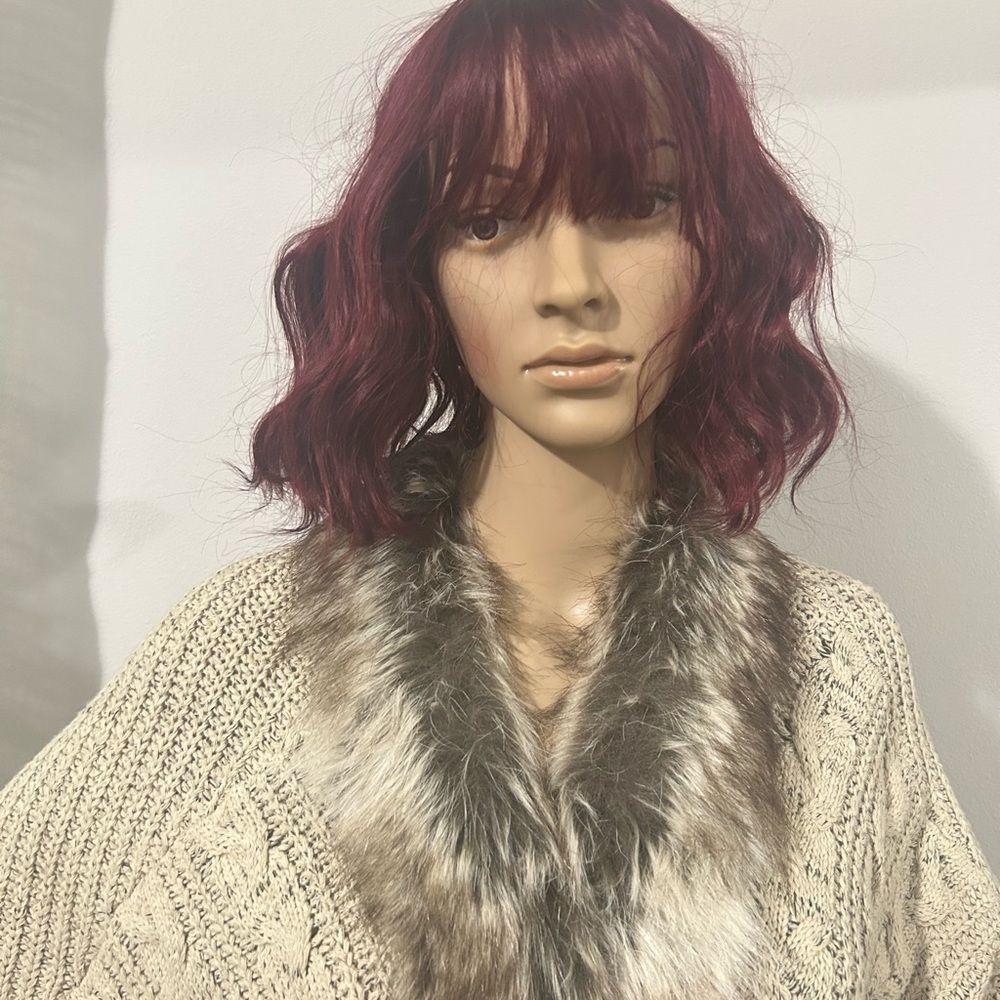 Burgundy wig 12” full cap,nwt